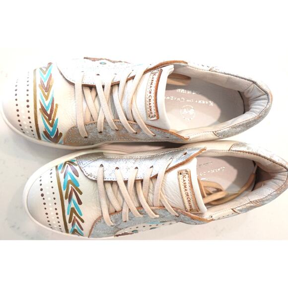Sundance Karma of Charme Italian Handpainted Leather Sneakers - Picture 6 of 15